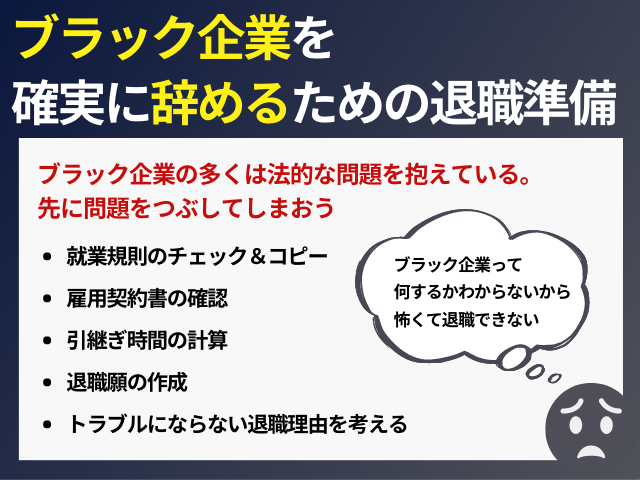 ブラック企業を確実に辞めるための退職準備