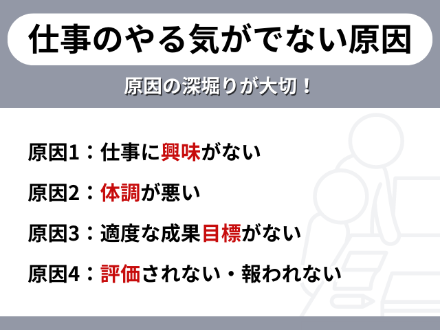 仕事のやる気がでない原因